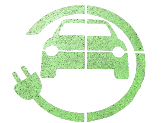 "Fast EV charger connected to electric car"