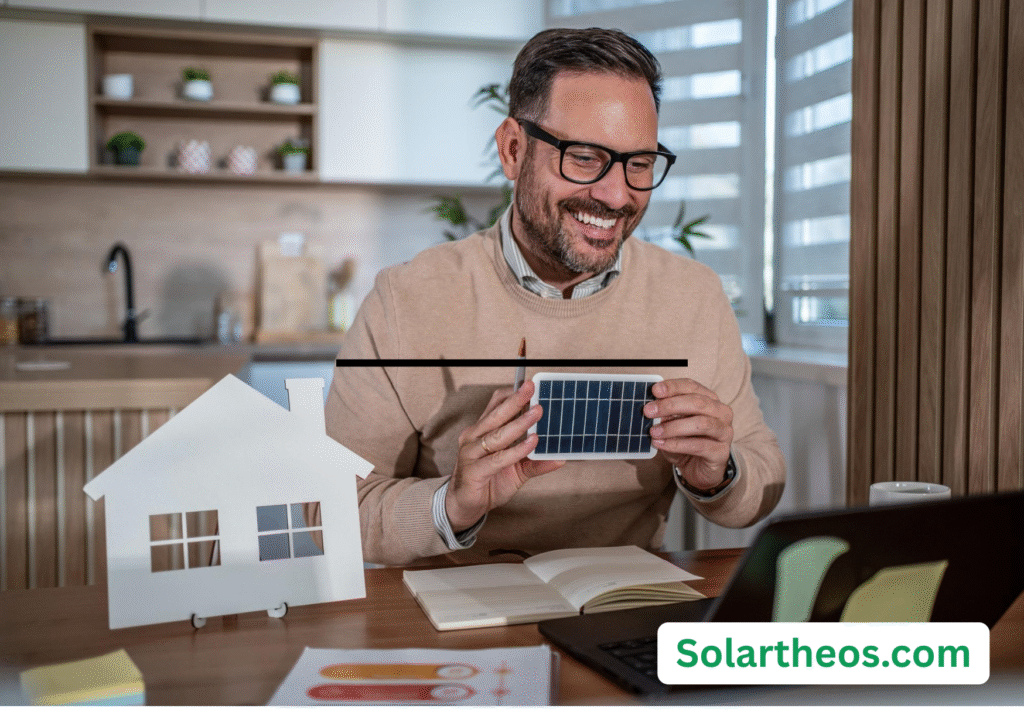 Work from home solar job – "घर से लैपटॉप पर सोलर डिजाइन करते व्यक्ति"