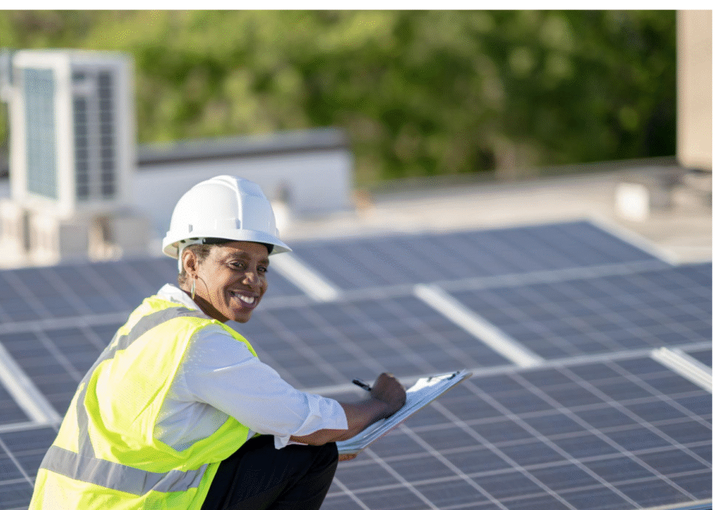 Solar business team – "सोलर बिजनेस टीम काम करते हुए"