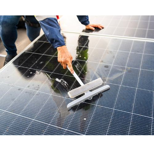 Dust free solar panel cleaning se output increase